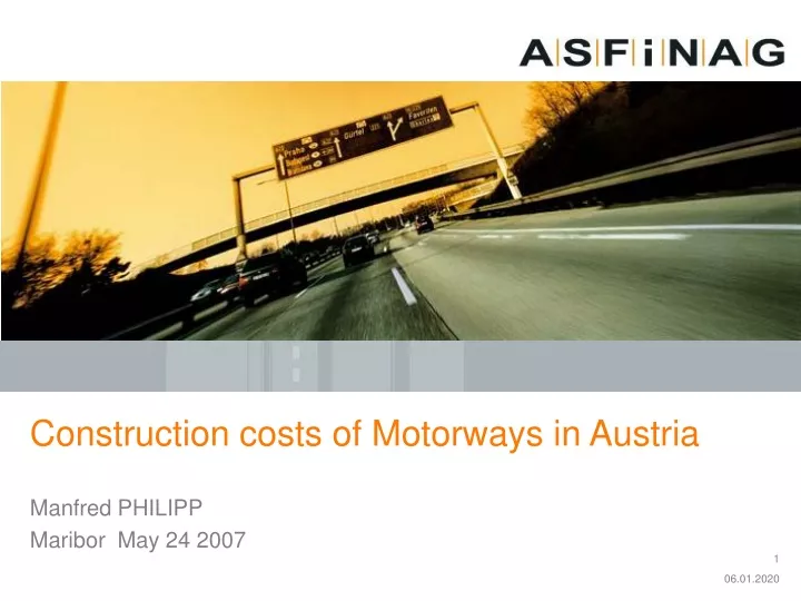 construction costs of motorways in austria