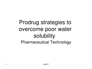 Prodrug strategies to overcome poor water solubility