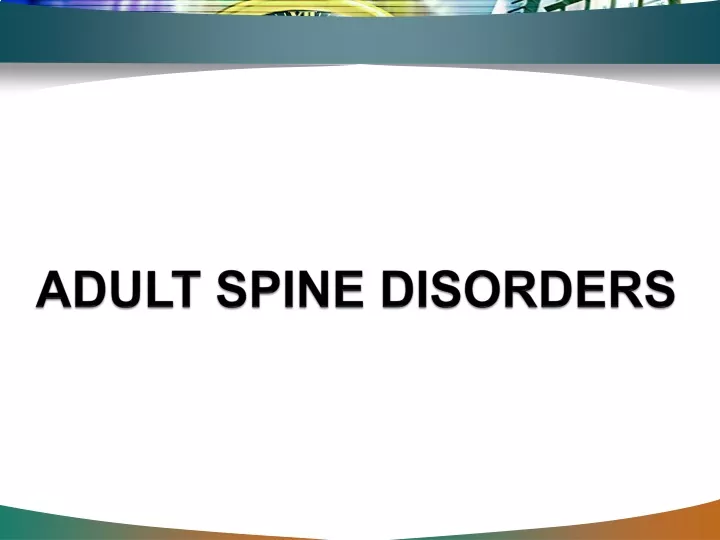 adult spine disorders