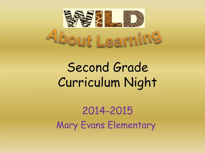 second grade curriculum night 2014 2015