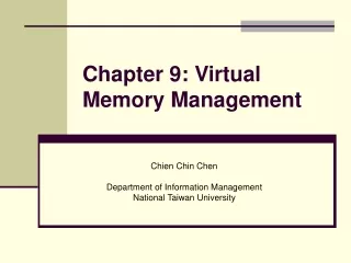Chapter 9: Virtual Memory Management