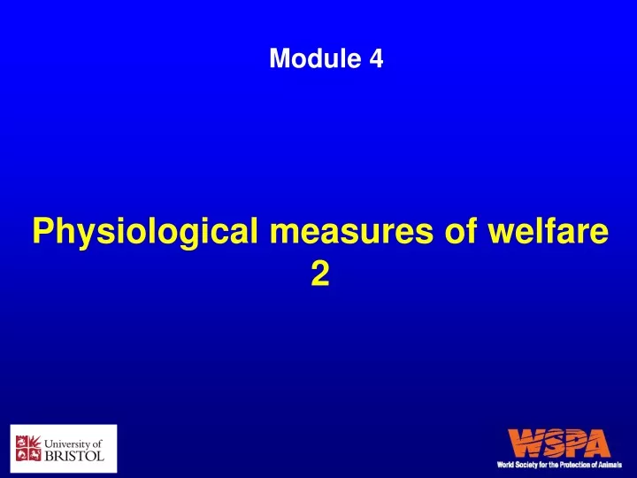 physiological measures of welfare 2