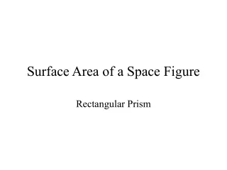 Surface Area of a Space Figure