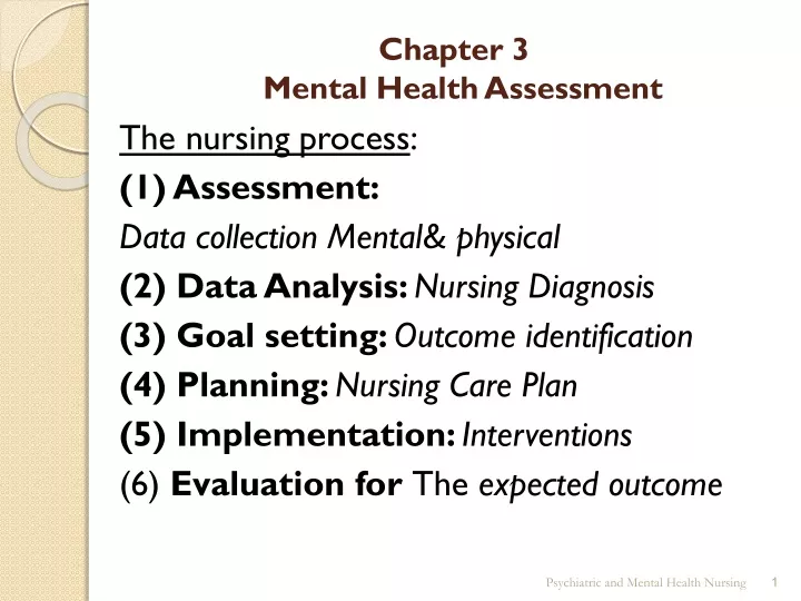 chapter 3 mental health assessment