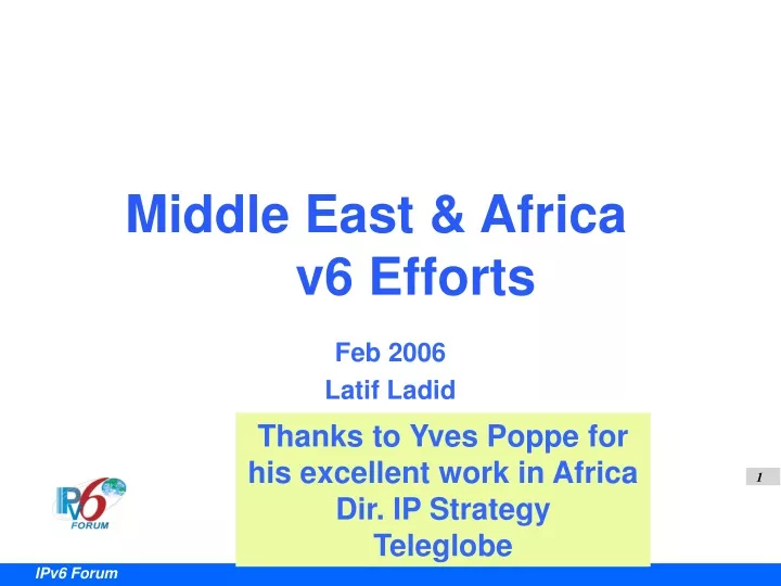 middle east africa v6 efforts
