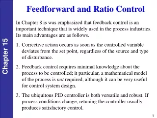 Feedforward and Ratio Control