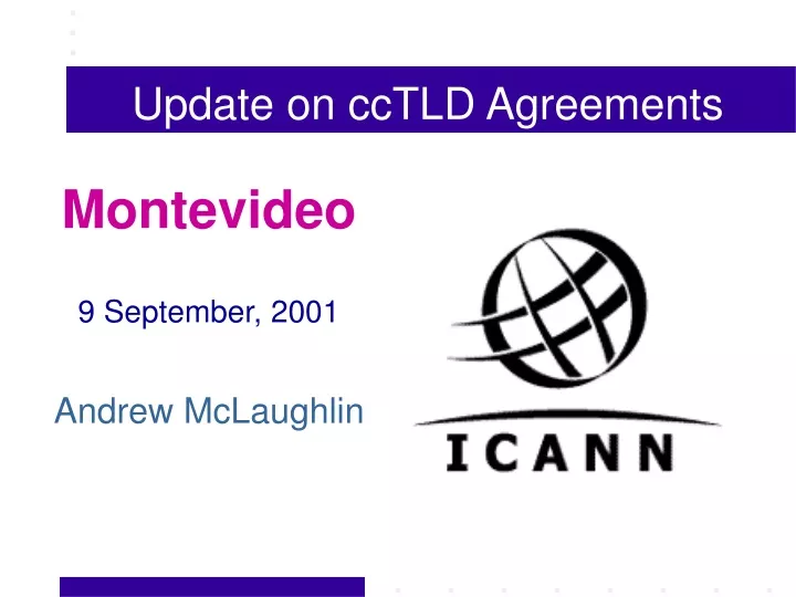 update on cctld agreements