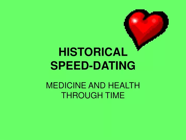 historical speed dating