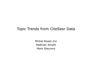 Topic Trends from CiteSeer Data