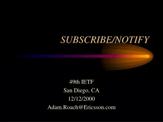 SUBSCRIBE/NOTIFY