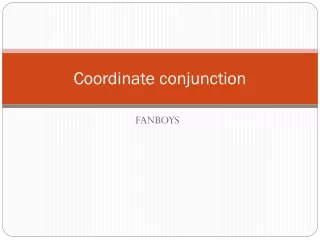 Coordinate conjunction