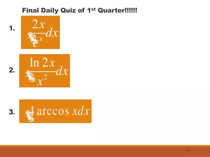 final daily quiz of 1 st quarter