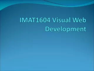 IMAT1604 Visual Web Development