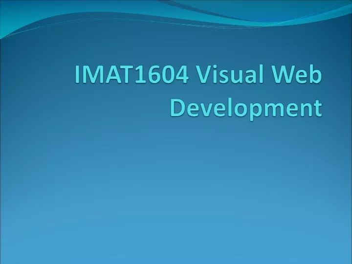 imat1604 visual web development