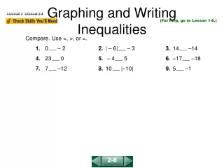 Graphing and Writing Inequalities