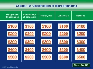 Chapter 10: Classification of Microorganisms