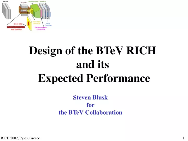design of the btev rich and its expected