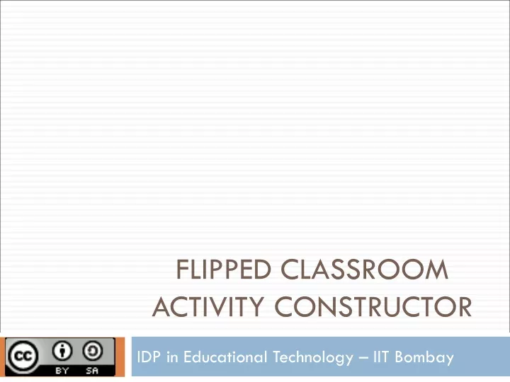 flipped classroom activity constructor