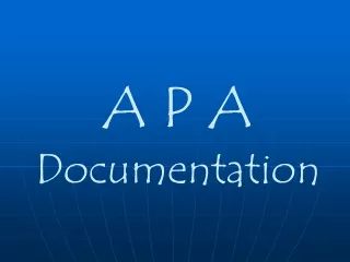 A P A  Documentation