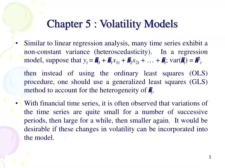 chapter 5 volatility models