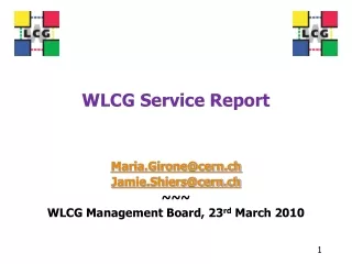 WLCG Service Report