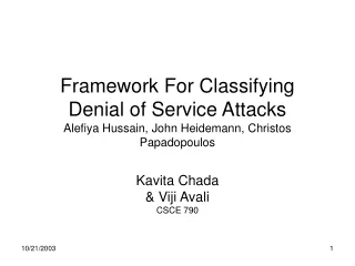 Kavita Chada &amp; Viji Avali CSCE 790