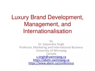 luxury brand development management and internationalisation