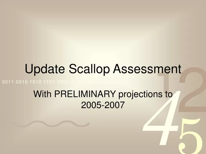 update scallop assessment