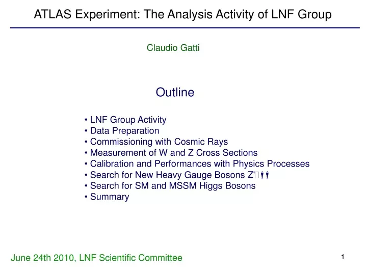 atlas experiment the analysis activity