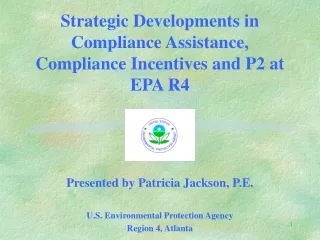 Strategic Developments in Compliance Assistance, Compliance Incentives and P2 at EPA R4