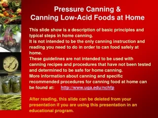 Pressure Canning &amp; Canning Low-Acid Foods at Home