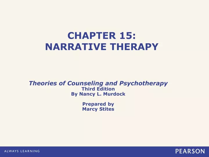 chapter 15 narrative therapy