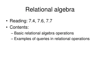 Relational algebra