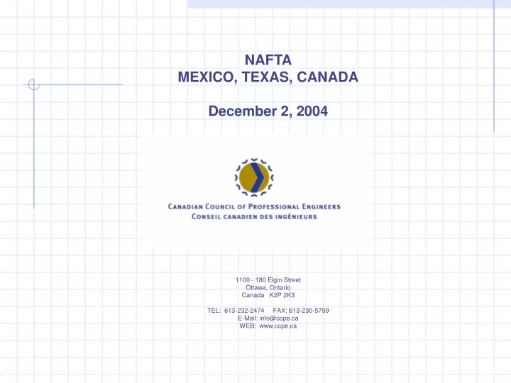 nafta mexico texas canada december 2 2004 by 1100