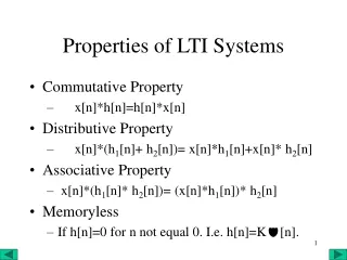 Properties of LTI Systems