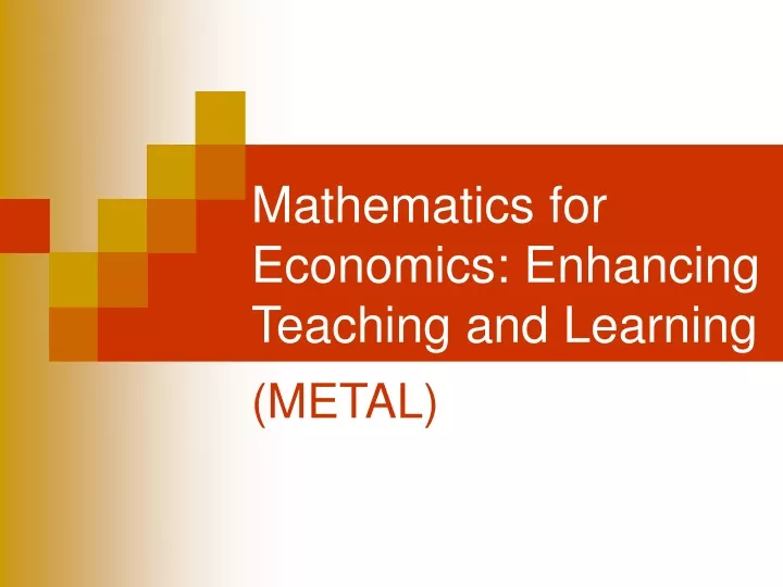 mathematics for economics enhancing teaching and learning