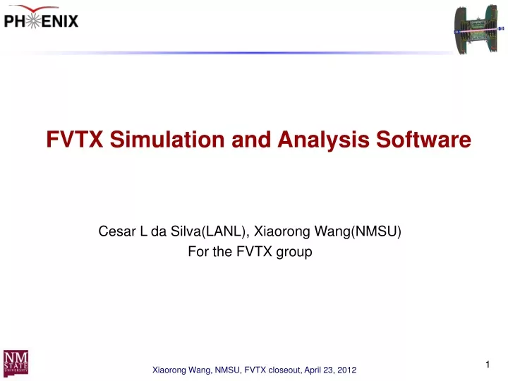 fvtx simulation and analysis software