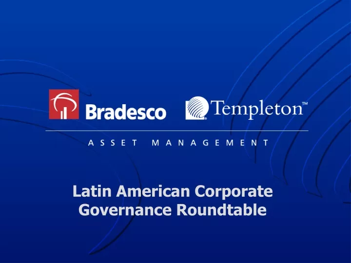 latin american corporate governance roundtable