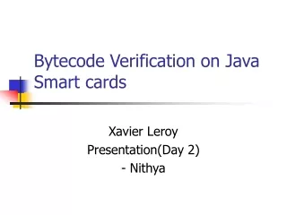 bytecode verification on java smart cards