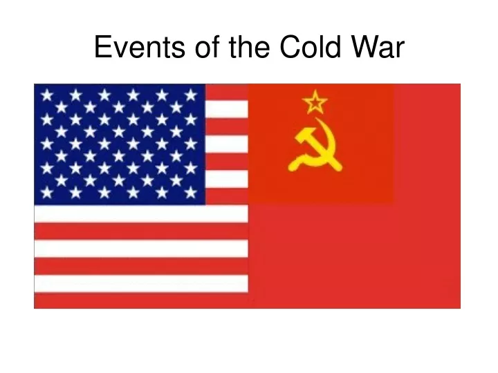events of the cold war