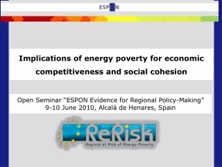 Implications of energy poverty for economic competitiveness and social cohesion