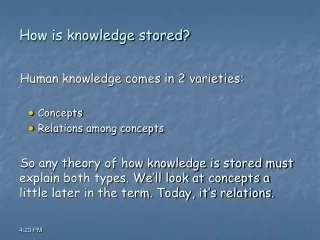 How is knowledge stored?