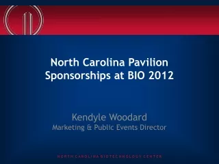 North Carolina Pavilion Sponsorships at BIO 2012