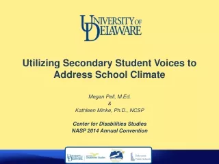 Utilizing Secondary Student Voices to Address School Climate