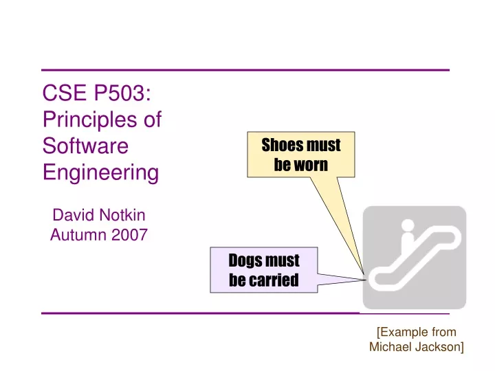 cse p503 principles of software engineering