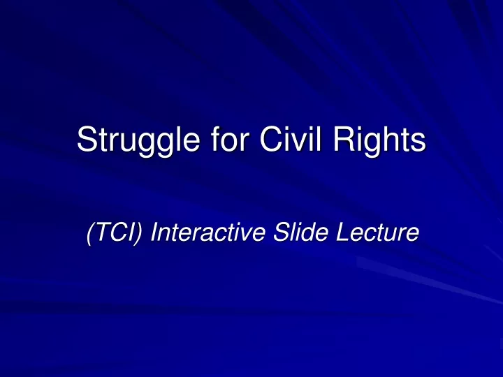 struggle for civil rights