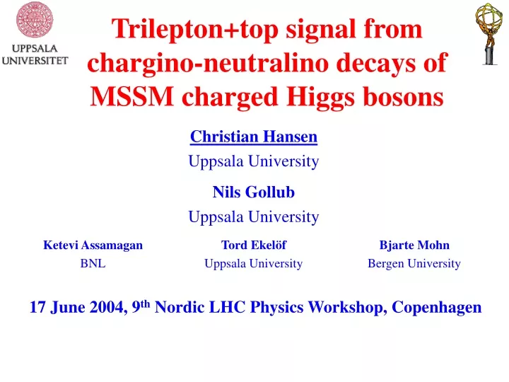 trilepton top signal from chargino neutralino decays of mssm charged higgs bosons
