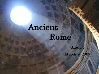 Ancient 			     Rome