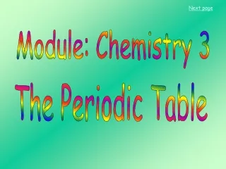 Module: Chemistry 3