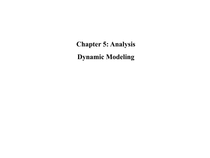 chapter 5 analysis dynamic modeling